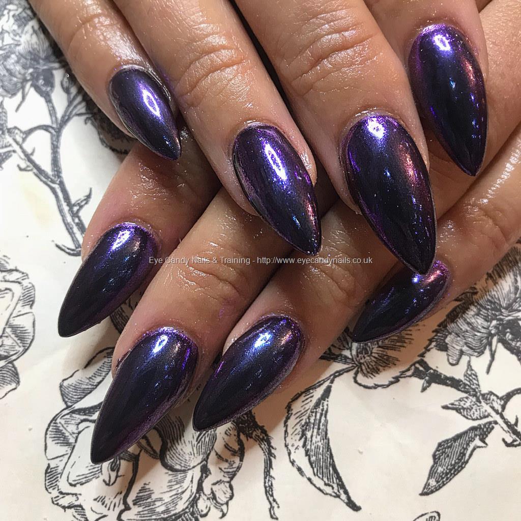 Coffin Midnight Purple Acrylic Nails - bmp-flow