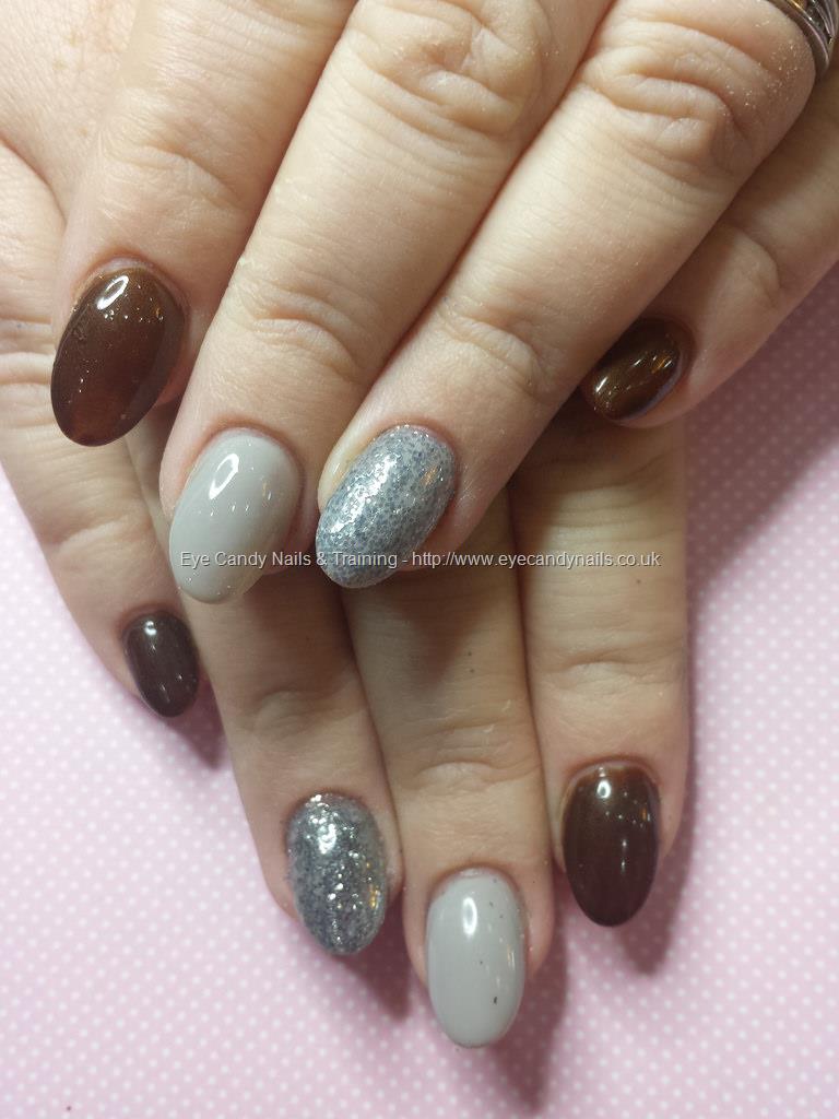 Eye Candy Nails & Training - Brown and grey gel polish by Elaine Moore ...