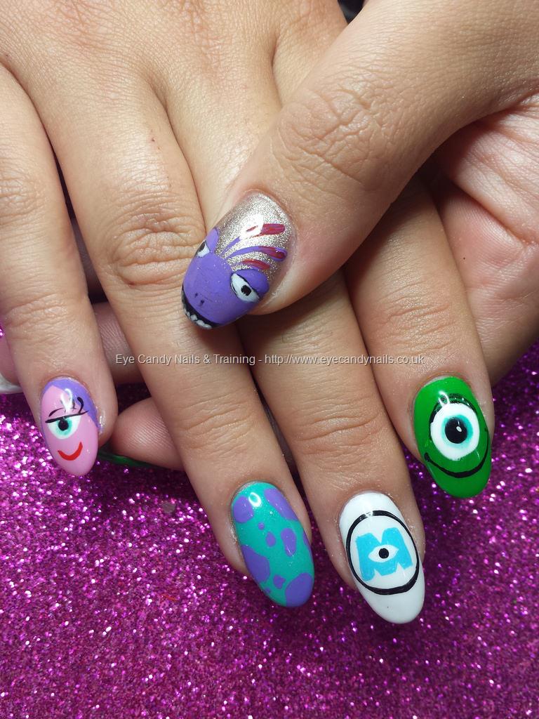 Eye Candy Nails & Training - Pixar disney monsters inc freehand nail ...