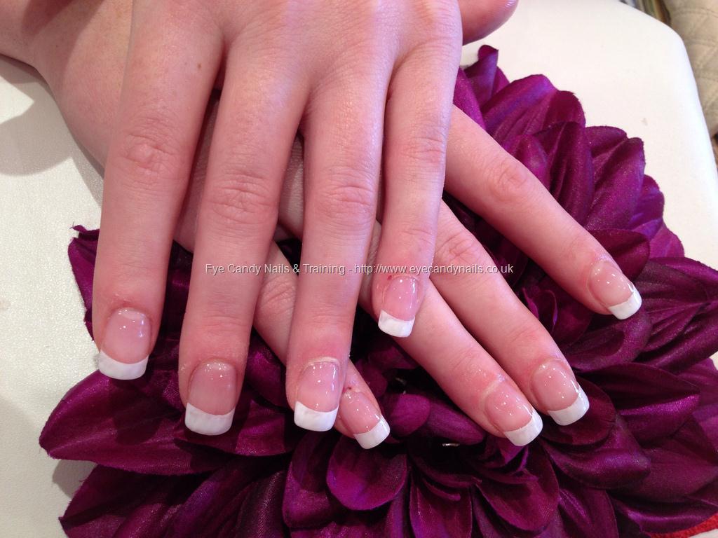 french acrylic overlay on natural nails