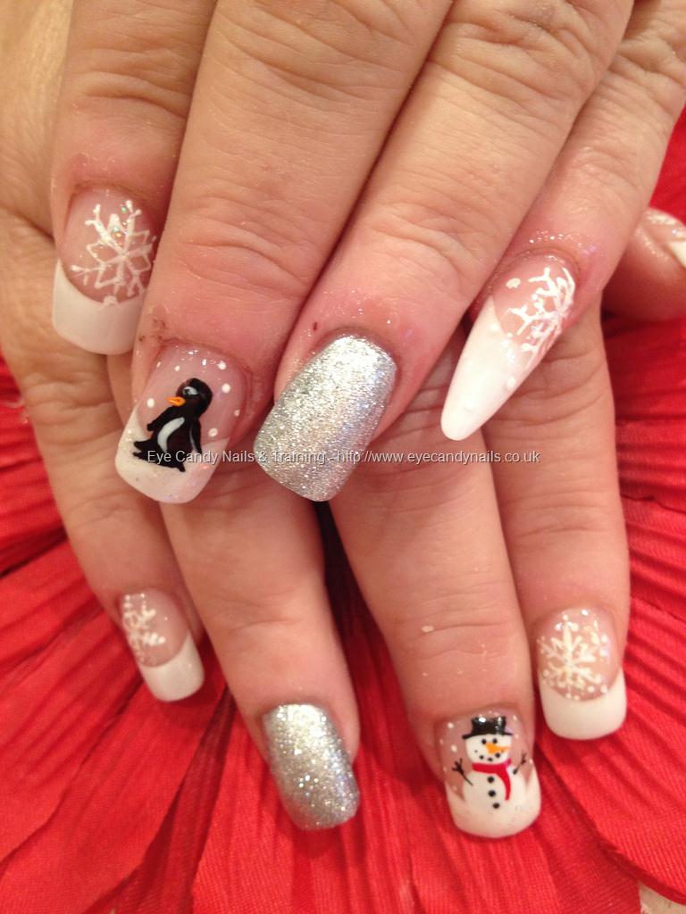 Glitter Snowflakes Nails