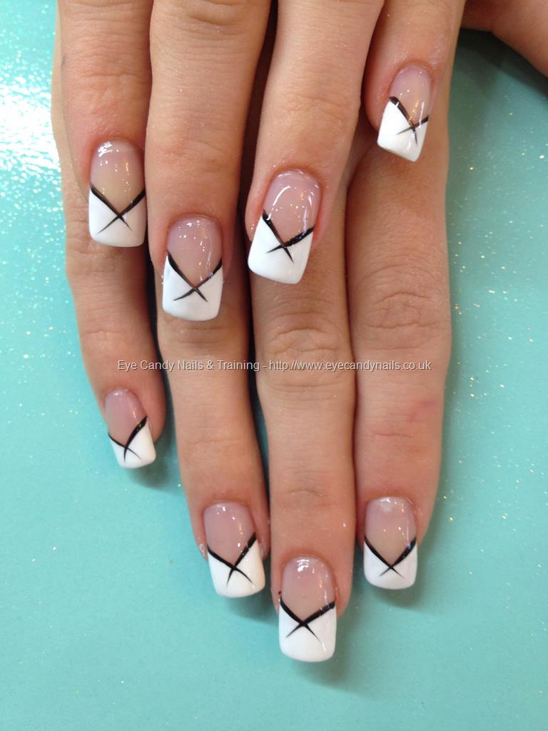 Eye Candy Nails Training White French Tips With Black Flick Nail   9364243729 F6d532d424 B 