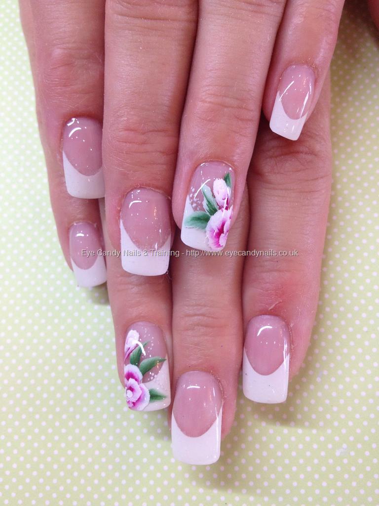 Eye Candy Nails & Training - White French gel overlays with one stroke ...