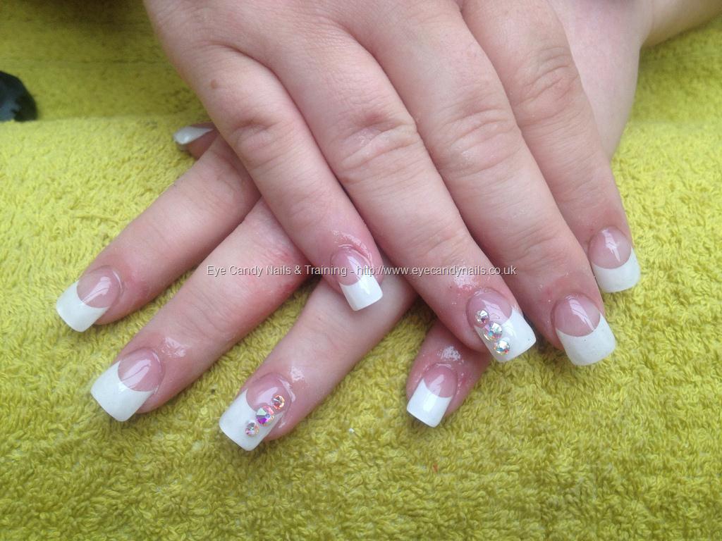 Eye Candy Nails & Training - Full set of acrylic with white tips and ...