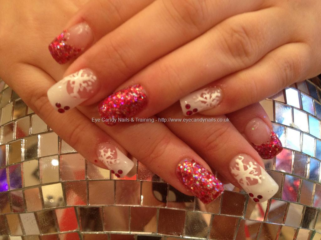 Glitter Snowflakes Nails